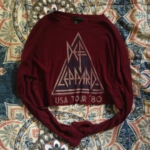Def Leppard crop top